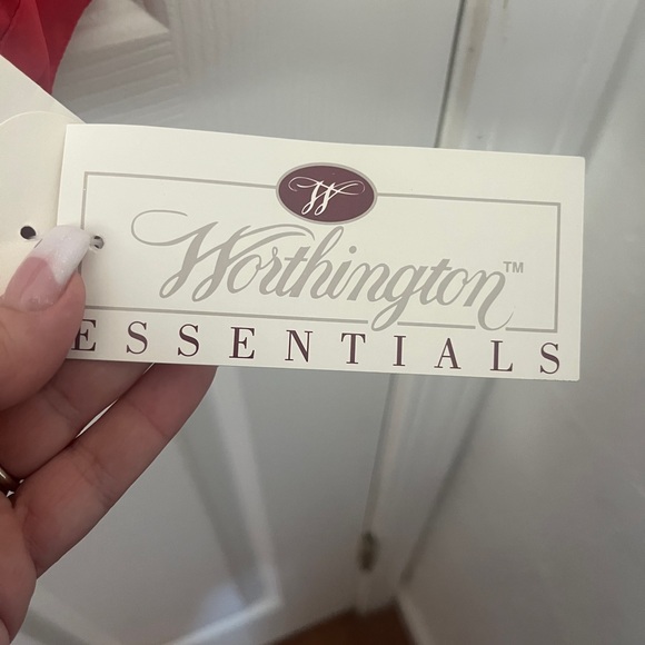 Woman’s Vintage 80s Worthington Essentials Red Blouse Still Has Original Tags - Picture 9 of 9